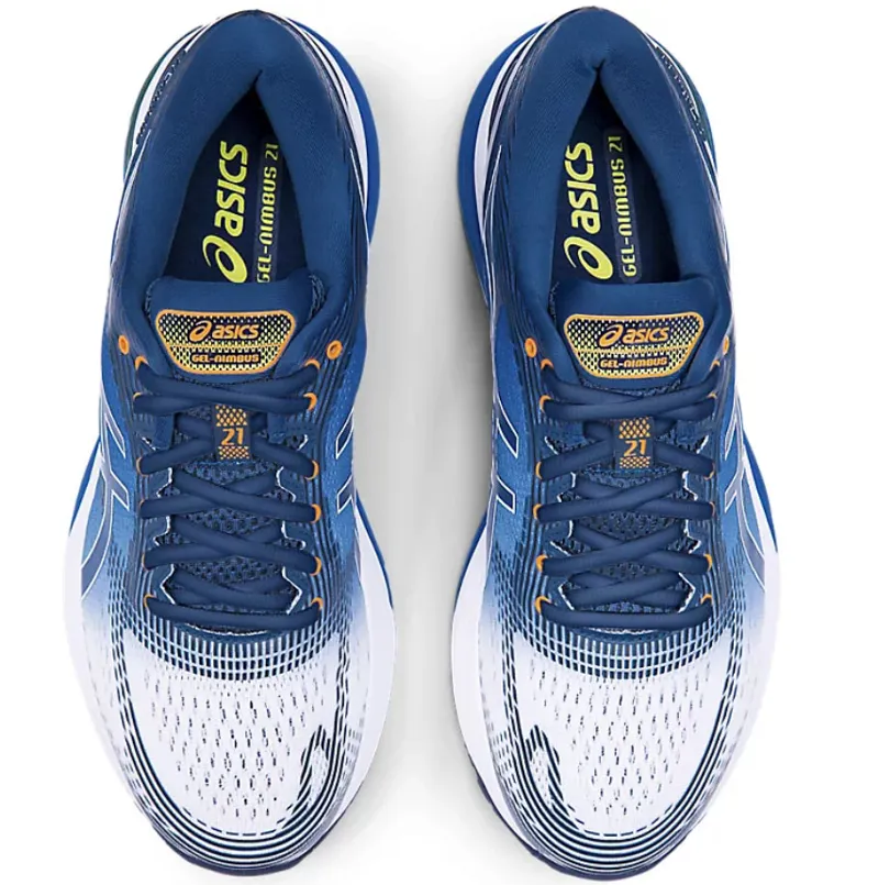 Asics Men's GEL-Nimbus 21 White/Lake UK 9.5-5